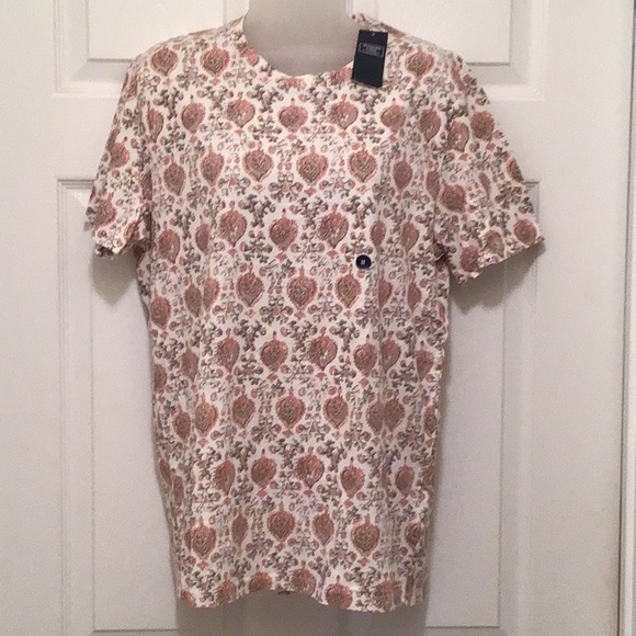 A & F NWT crew neck Victorian print top - Picture 2 of 7
